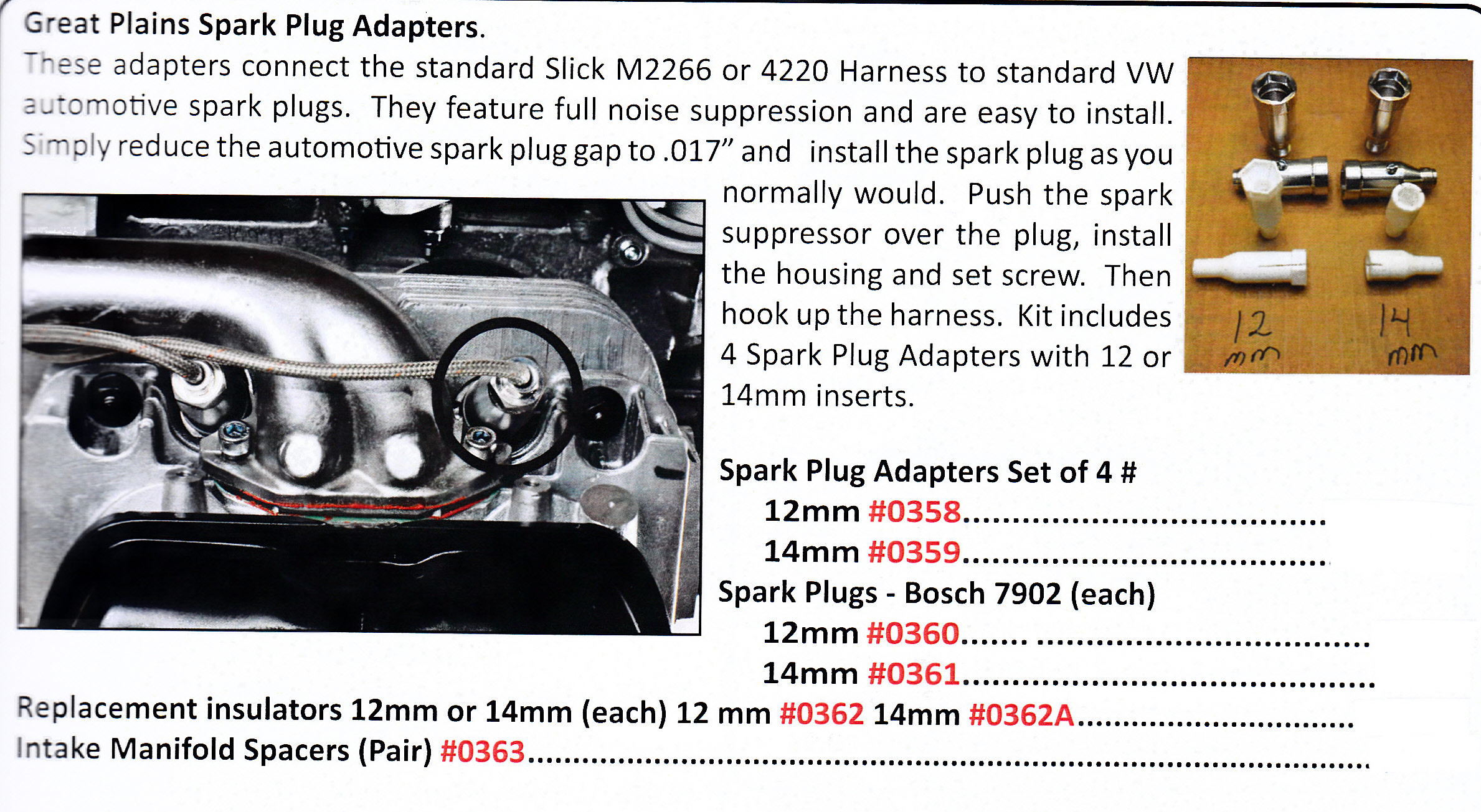 0361 NGK 4823 Spark Plugs 14 MM